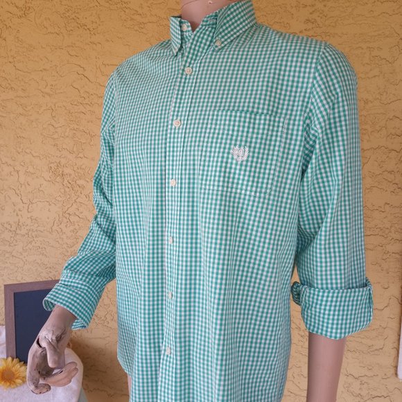 Chaps Other - Chaps green and white checked shirt  gingham